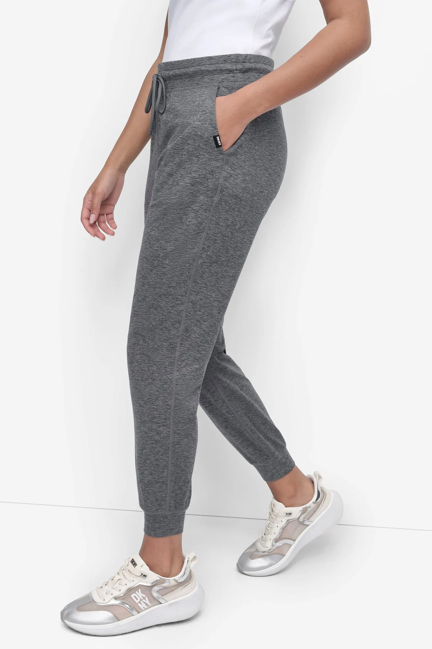 CROPPED HIGH-RISE SLIM JOGGER sold by DKNY product image thumbnail 3