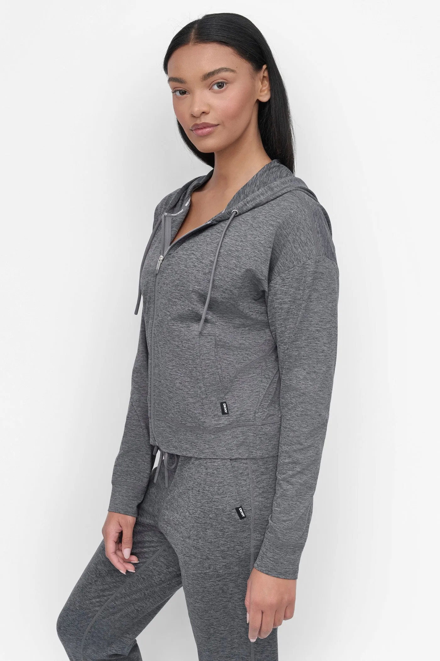 CROPPED SPACE-DYED HOODIE sold by DKNY product image thumbnail 3