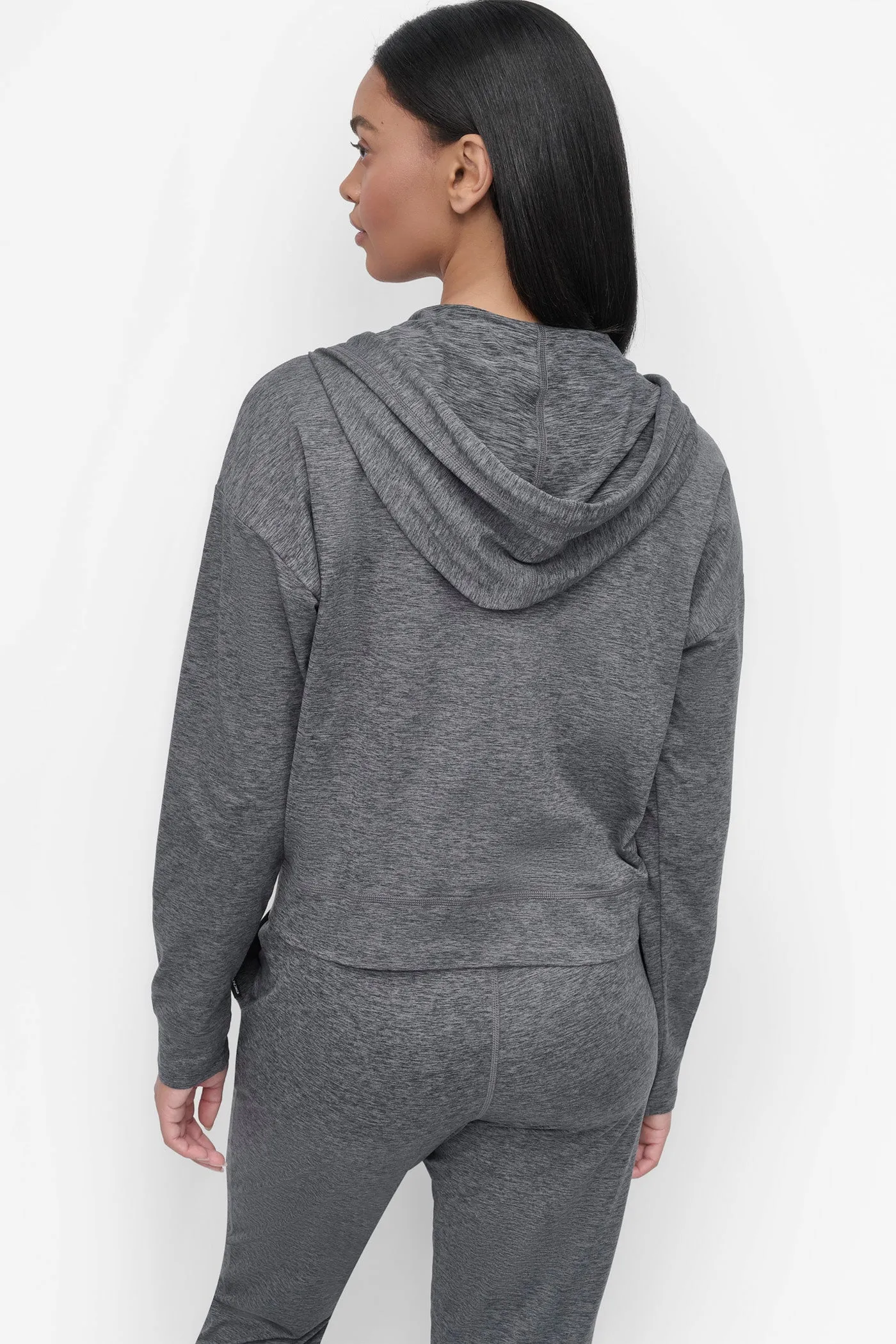 CROPPED SPACE-DYED HOODIE sold by DKNY product image thumbnail 2