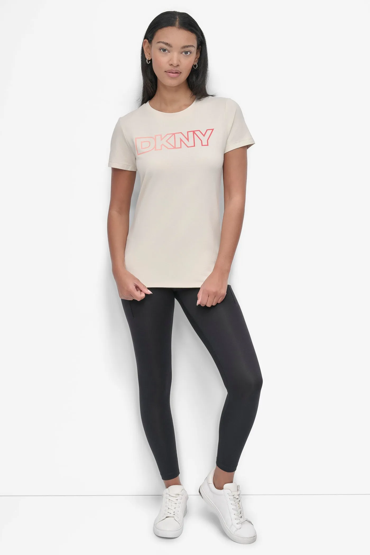 OMBRE OUTLINE LOGO CREW NECK TEE sold by DKNY product image thumbnail 5