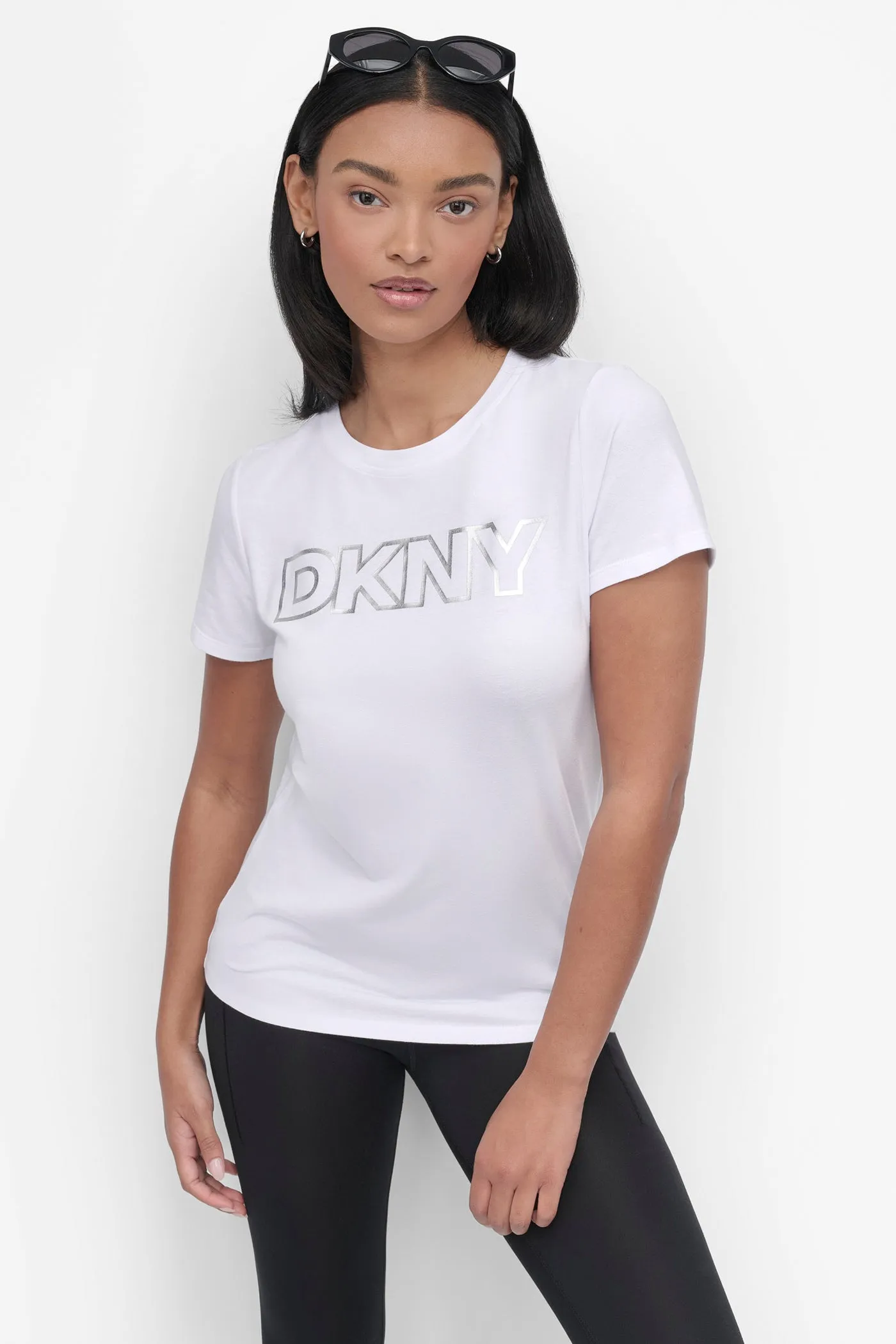 OMBRE OUTLINE LOGO CREW NECK TEE sold by DKNY