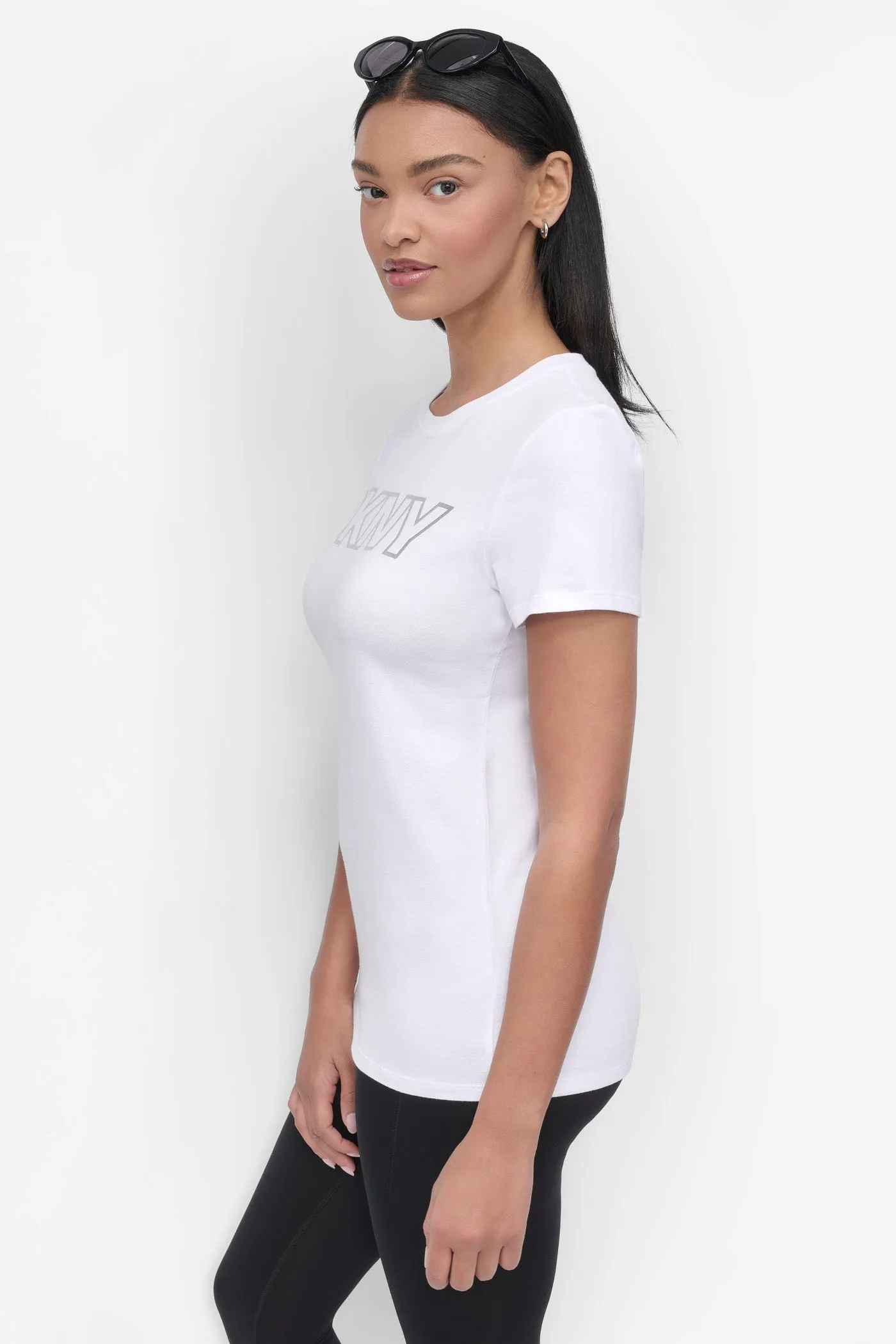 OMBRE OUTLINE LOGO CREW NECK TEE sold by DKNY product image thumbnail 3