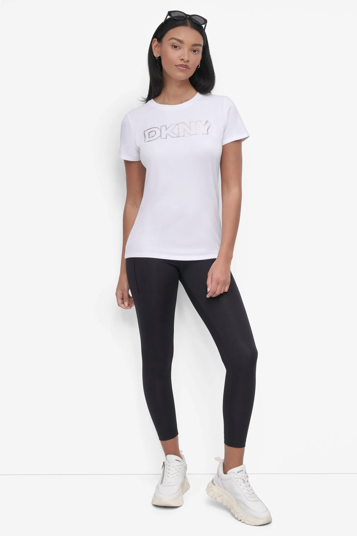 OMBRE OUTLINE LOGO CREW NECK TEE sold by DKNY product image thumbnail 5