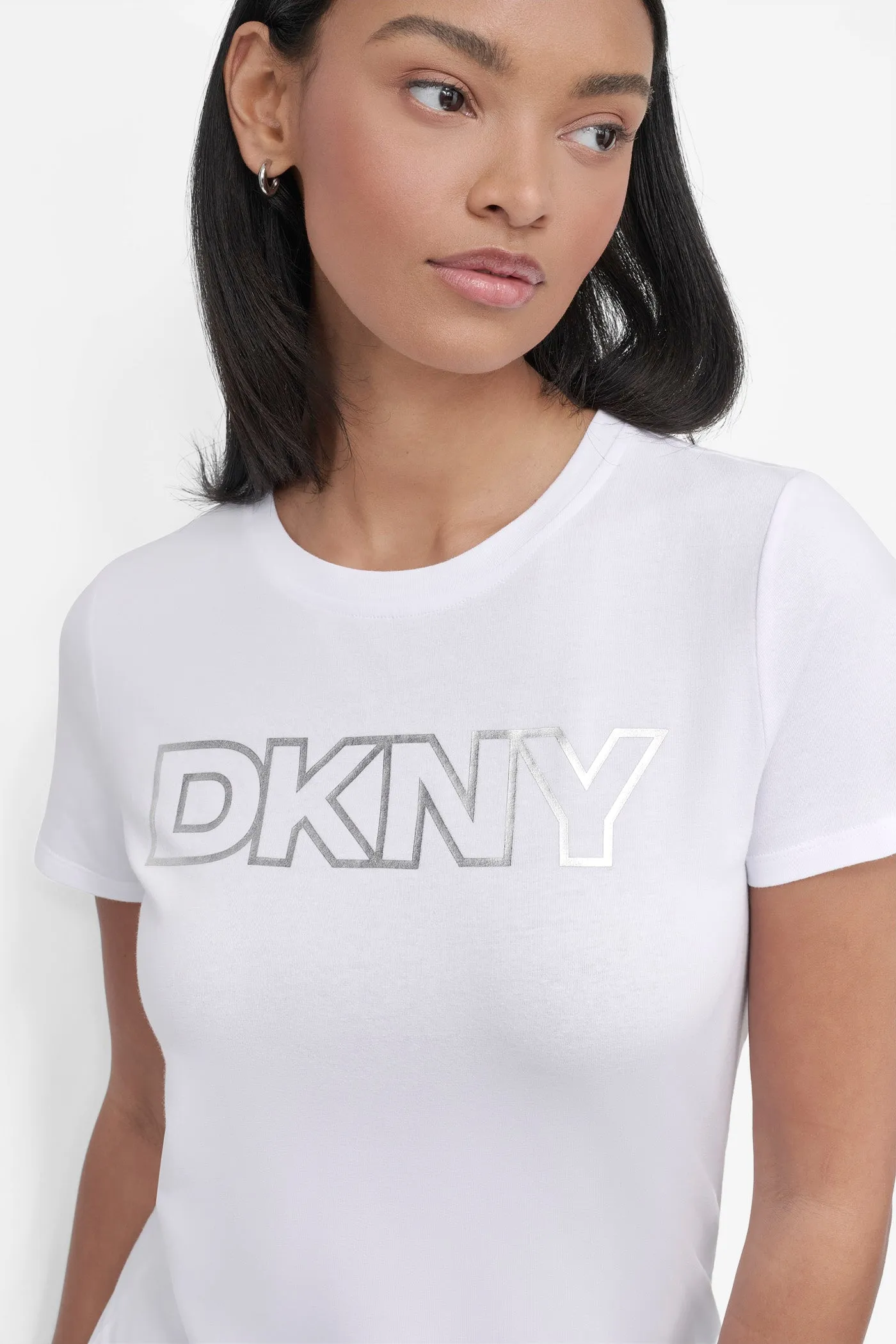 OMBRE OUTLINE LOGO CREW NECK TEE sold by DKNY product image thumbnail 4