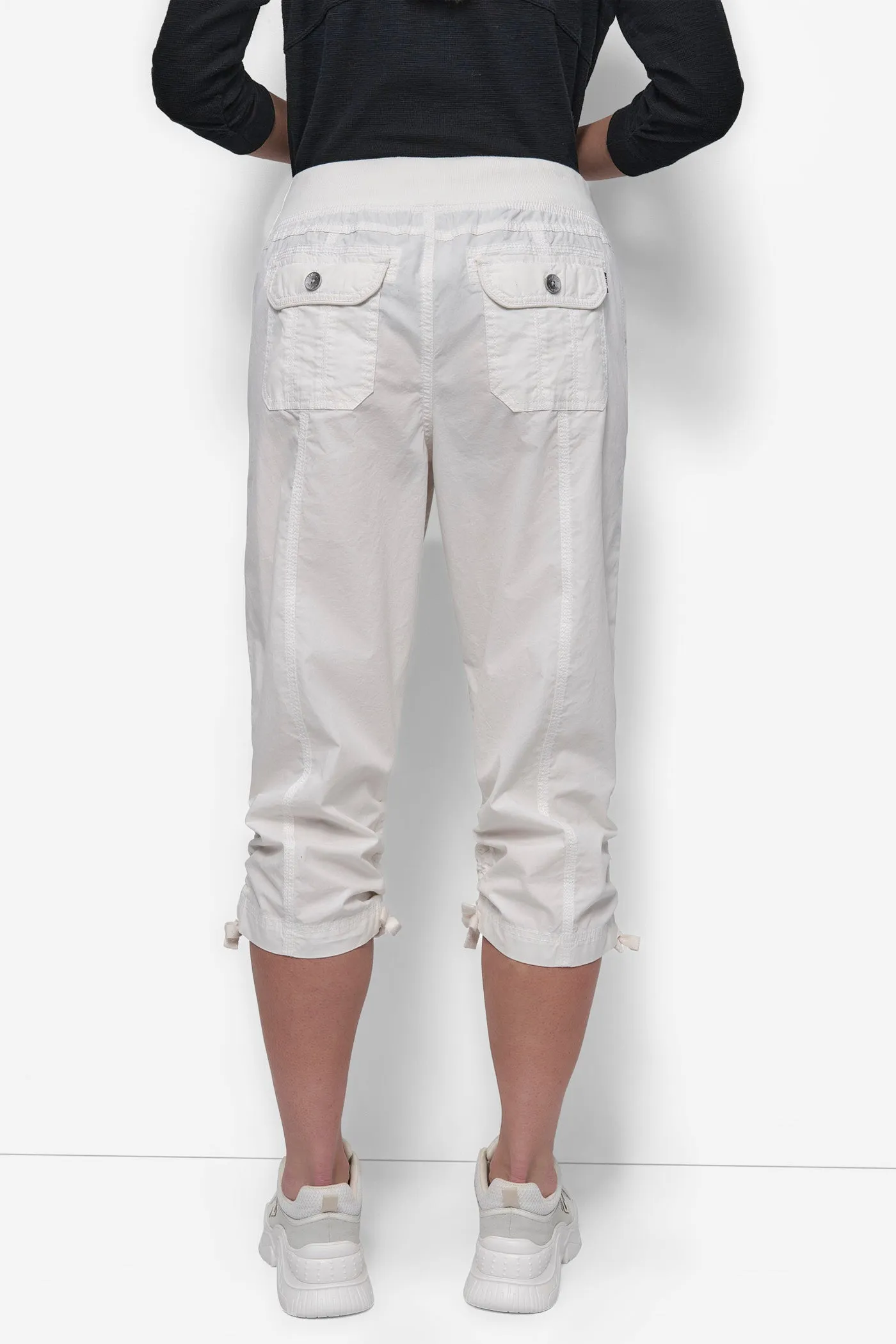 HIGH-RISE SHIRRED UTILITY CAPRI PANT sold by DKNY product image thumbnail 2