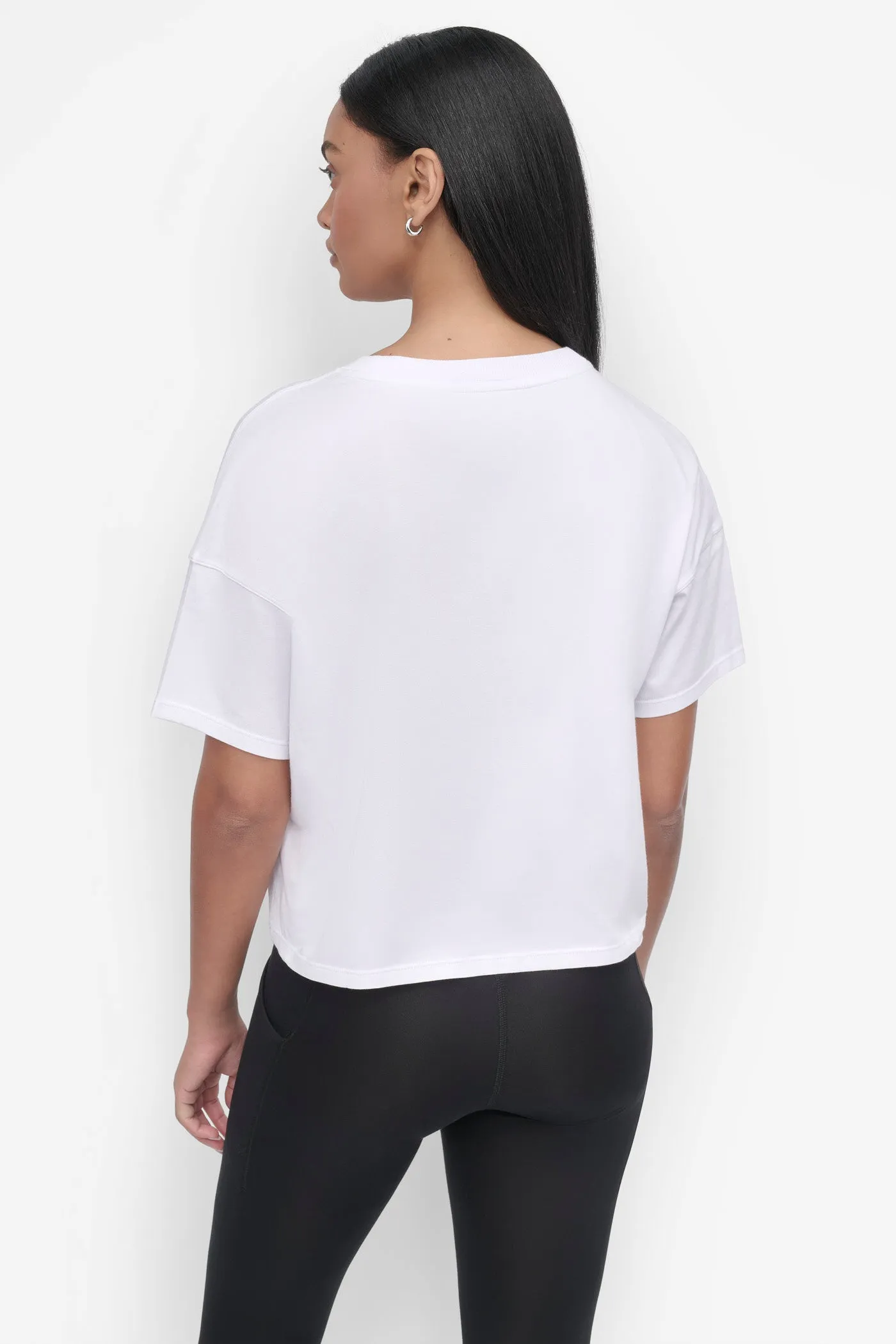 CROPPED OMBRÉ CRYSTAL LOGO TEE sold by DKNY product image thumbnail 2