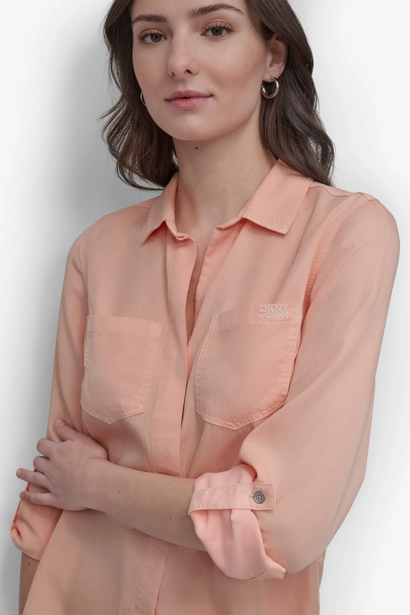 SPLIT BACK BUTTON FRONT SHIRT sold by DKNY product image thumbnail 4