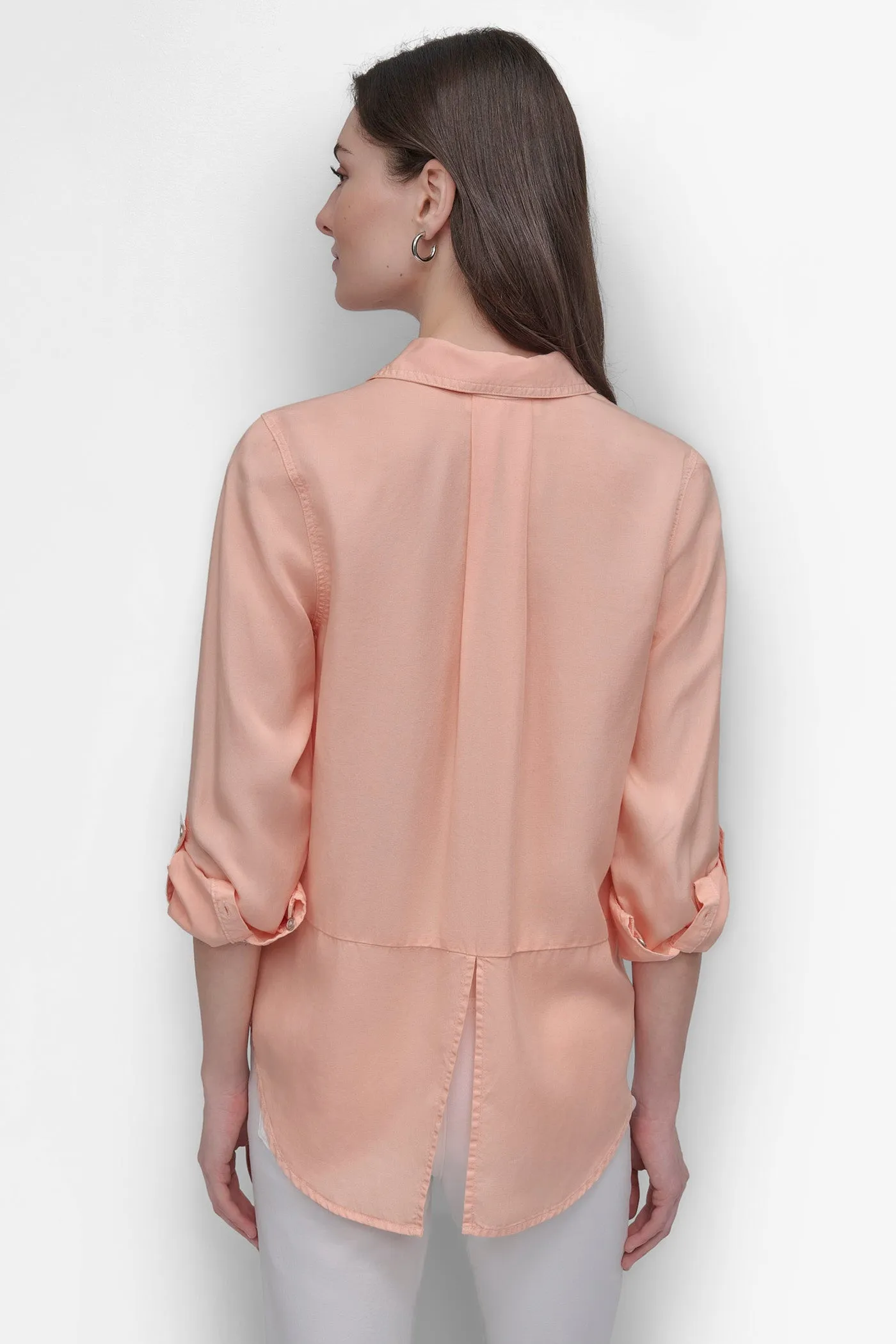 SPLIT BACK BUTTON FRONT SHIRT sold by DKNY product image thumbnail 2