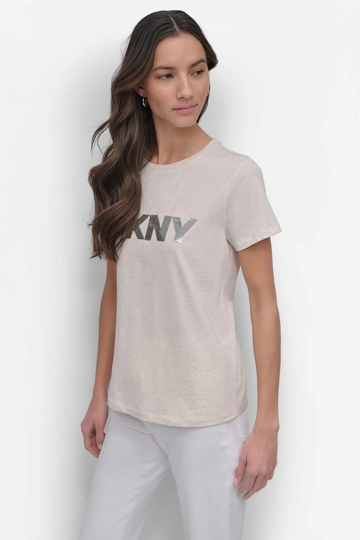 SEQUIN LOGO CREW NECK TEE sold by DKNY product image thumbnail 3