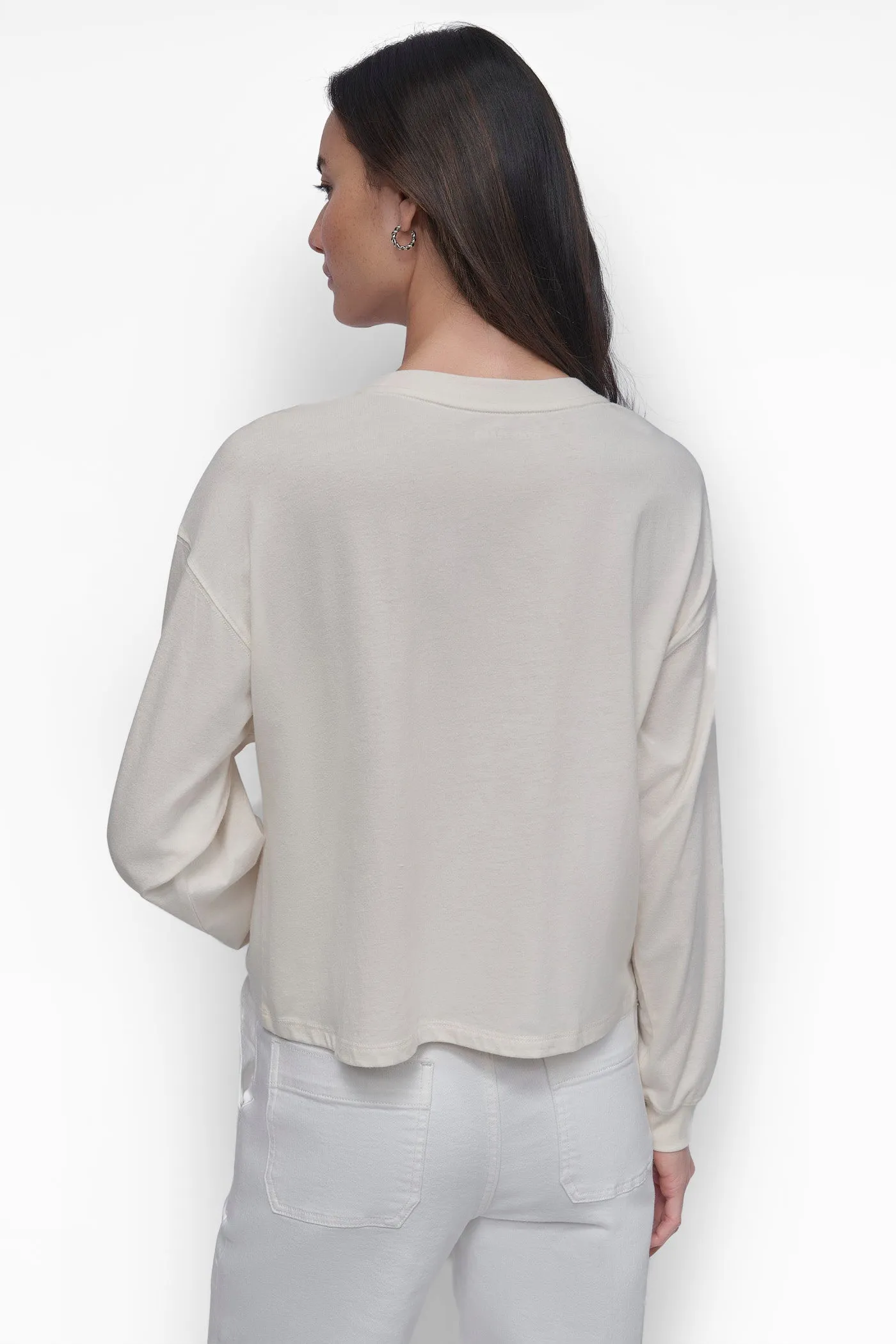 MULTI COLOR RHINESTONE LOGO LONG TEE sold by DKNY product image thumbnail 3