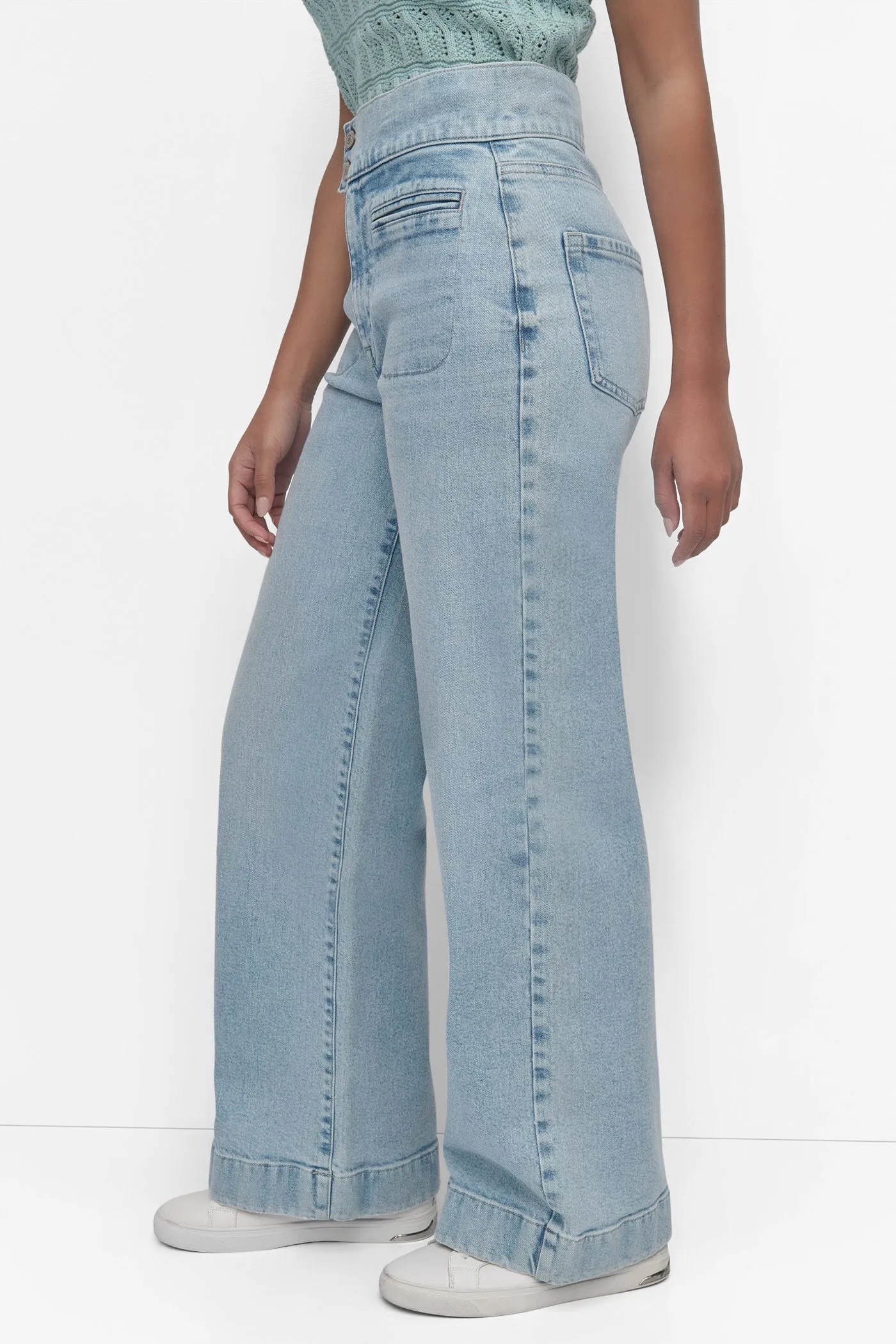 HIGH Rise Length DOUBLE BUTTON TAB WIDE LEG sold by DKNY product image thumbnail 3