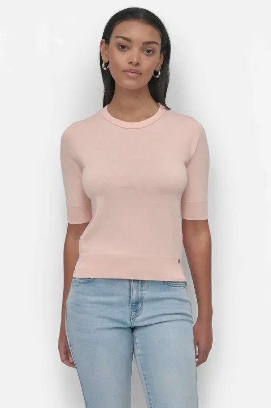 ELBOW SLEEVE CREW NECK sold by DKNY
