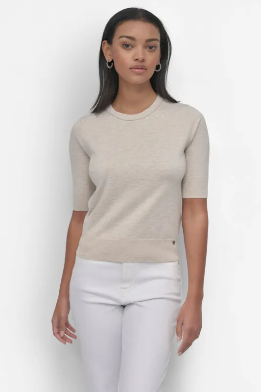ELBOW SLEEVE CREW NECK sold by DKNY