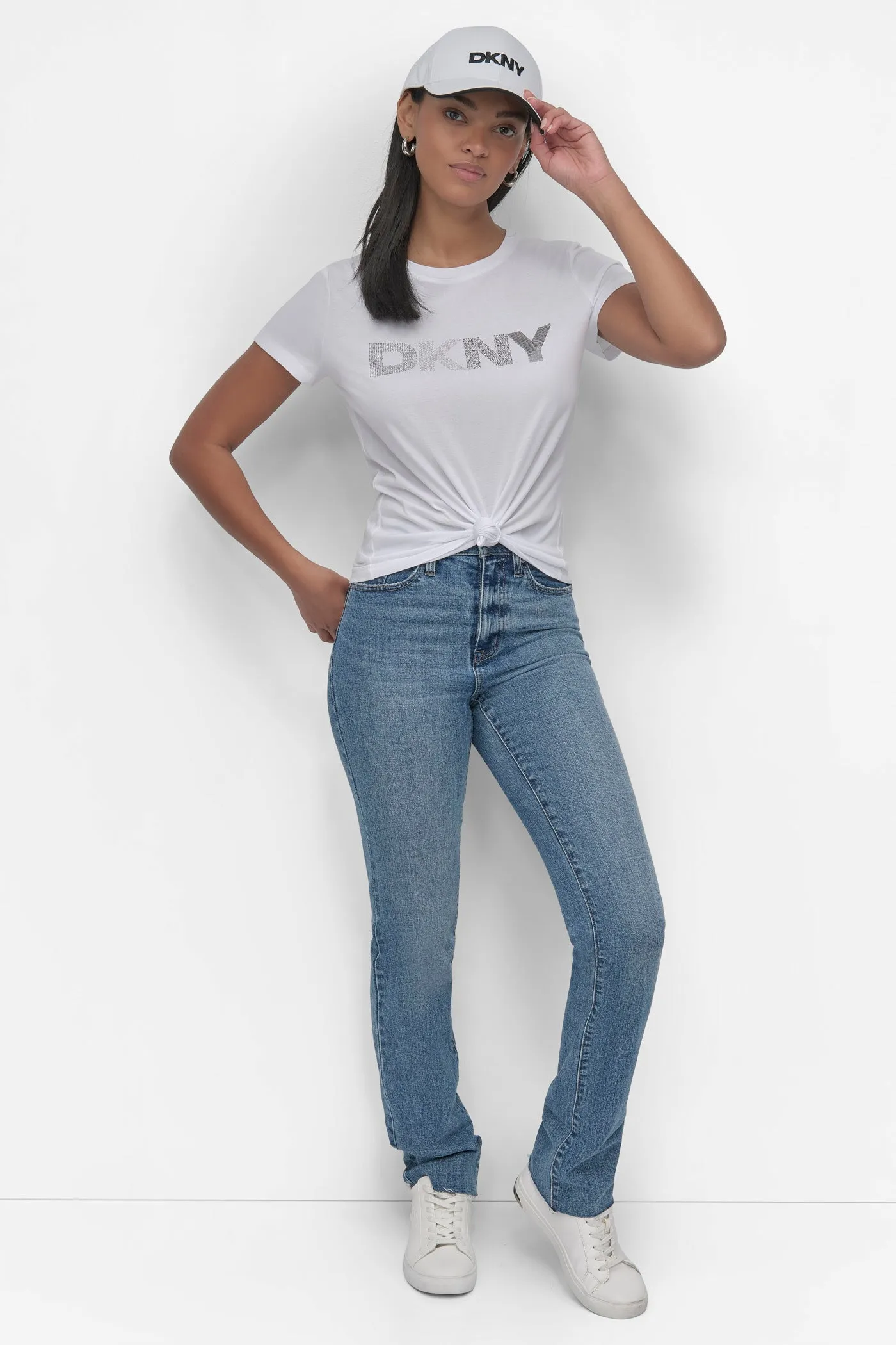 DKNY MIXED EMBELLISHMENTS LOGO TEE sold by DKNY product image thumbnail 3