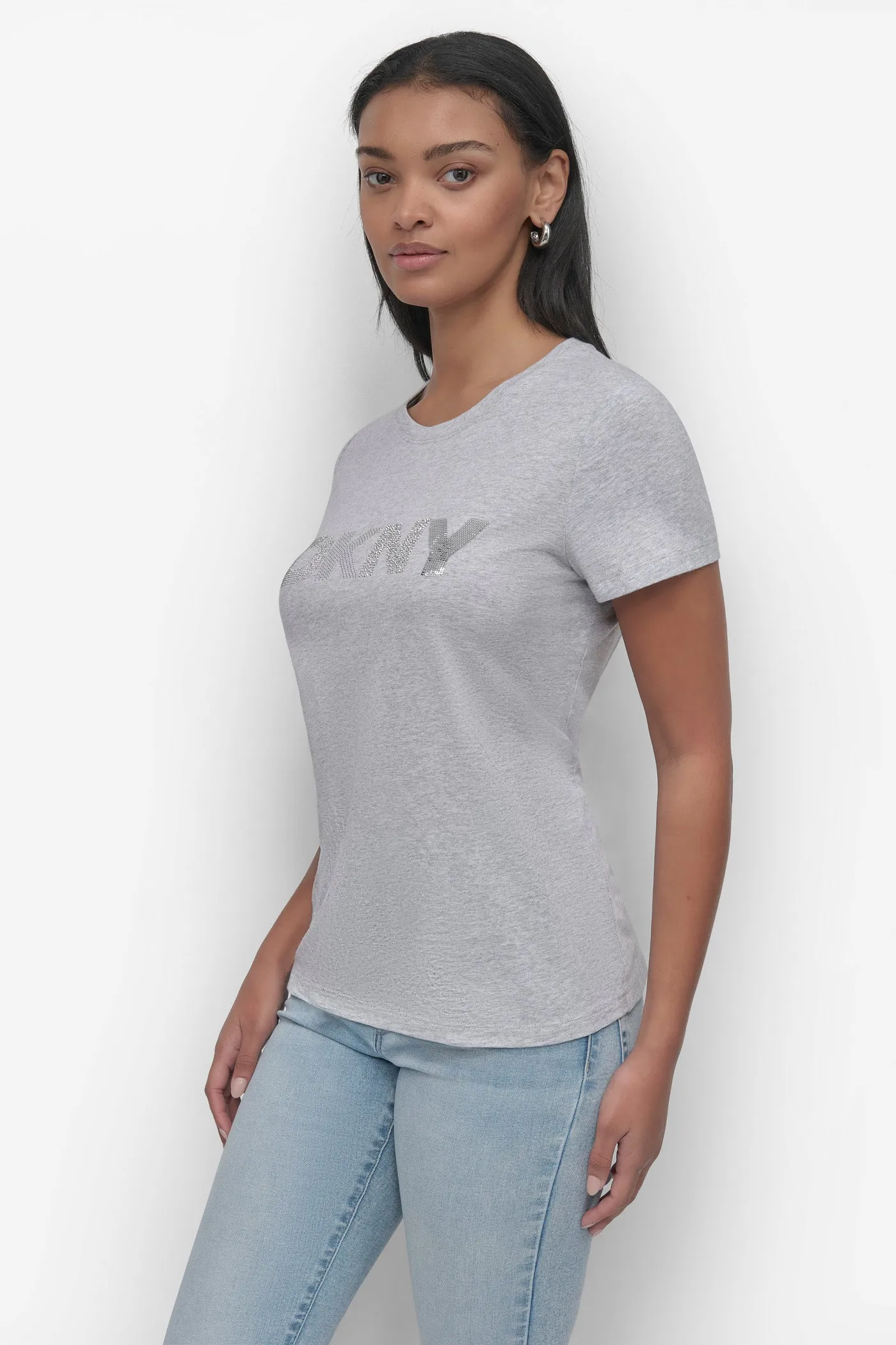 DKNY MIXED EMBELLISHMENTS LOGO DNA TEE sold by DKNY product image thumbnail 3