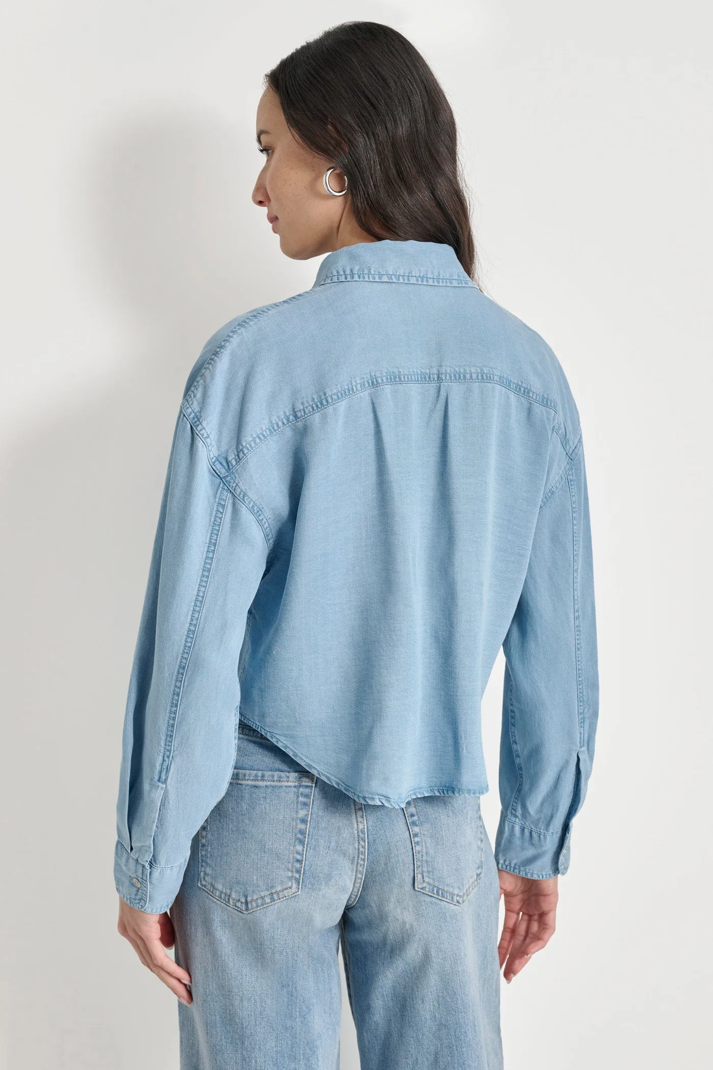 CROPPED BUTTON FRONT SHIRT sold by DKNY product image thumbnail 2