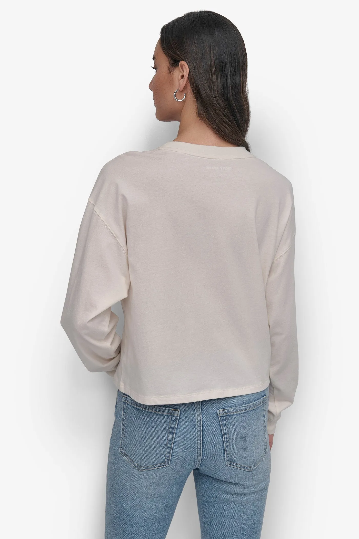 89 MULTI COLOR RHINESTONE LOGO LONG SLEEVE TEE sold by DKNY product image thumbnail 3