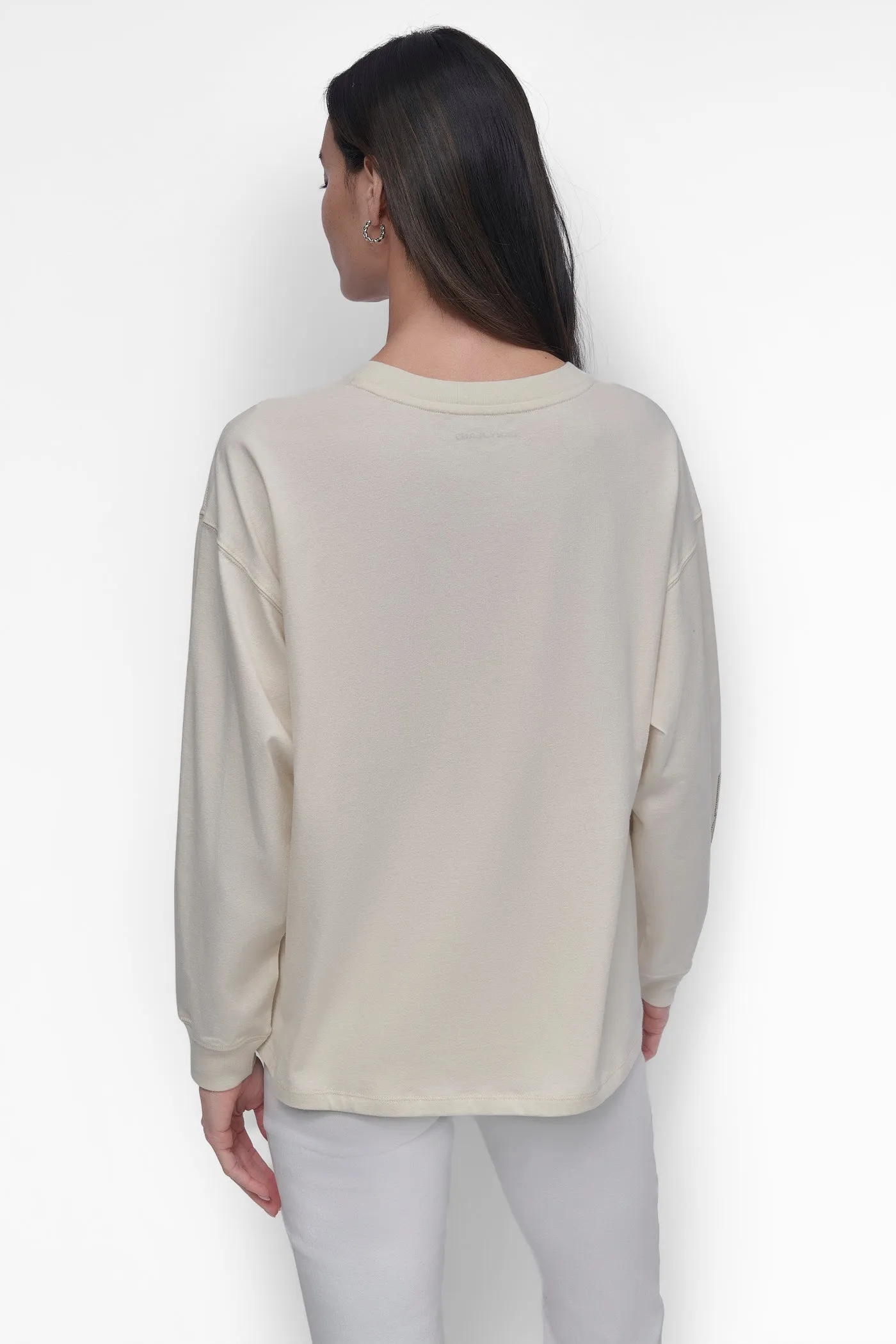 89 MULTI COLOR RHINESTONE LOGO LONG SLEEVE TEE sold by DKNY product image thumbnail 2