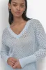 3/4 WIDE SLEEVE CREW NECKOPEN POINTELLE STITCH sold by DKNY
