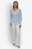 3/4 WIDE SLEEVE CREW NECKOPEN POINTELLE STITCH sold by DKNY