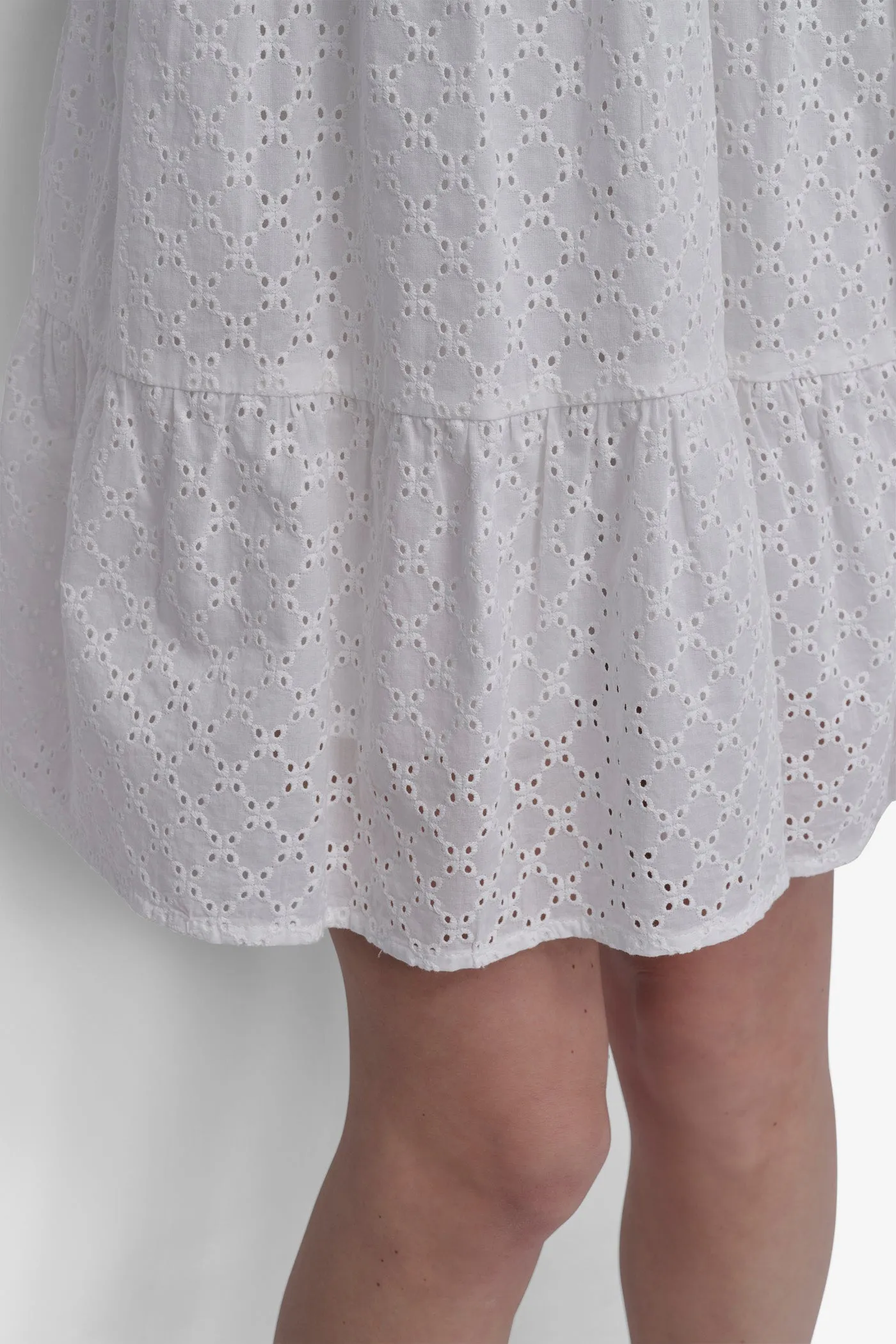 SLEEVELESS EYELET TIERED DRESS sold by DKNY product image thumbnail 5