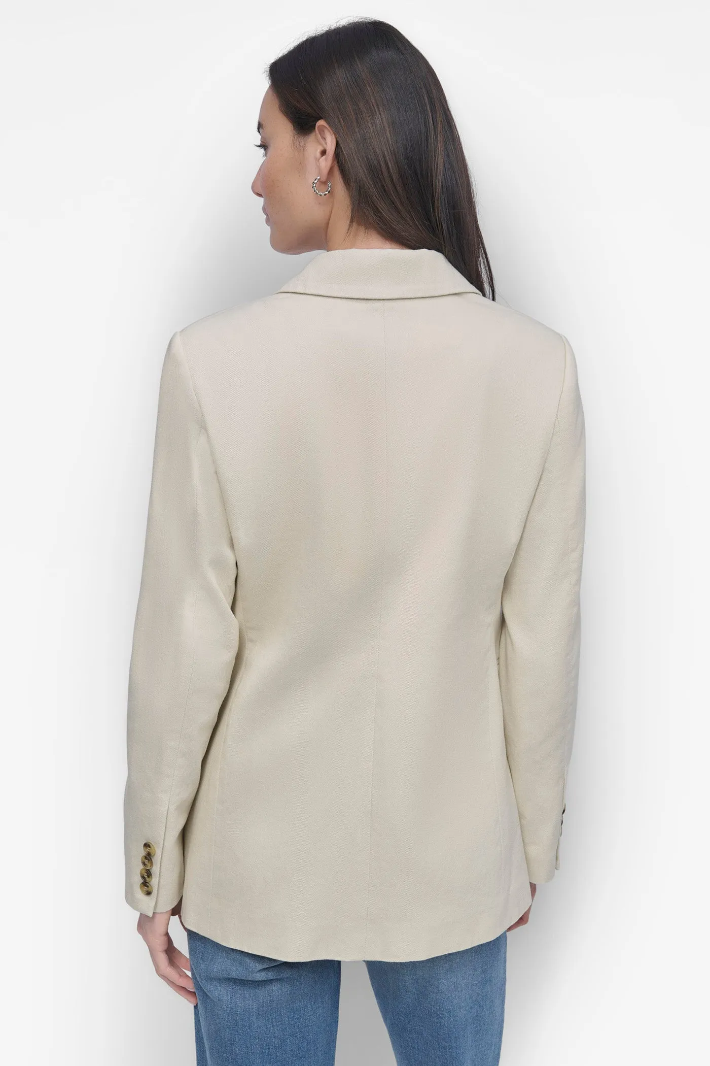SINGLE BUTTON BLAZER WITH CUT AWAY HEM sold by DKNY product image thumbnail 2