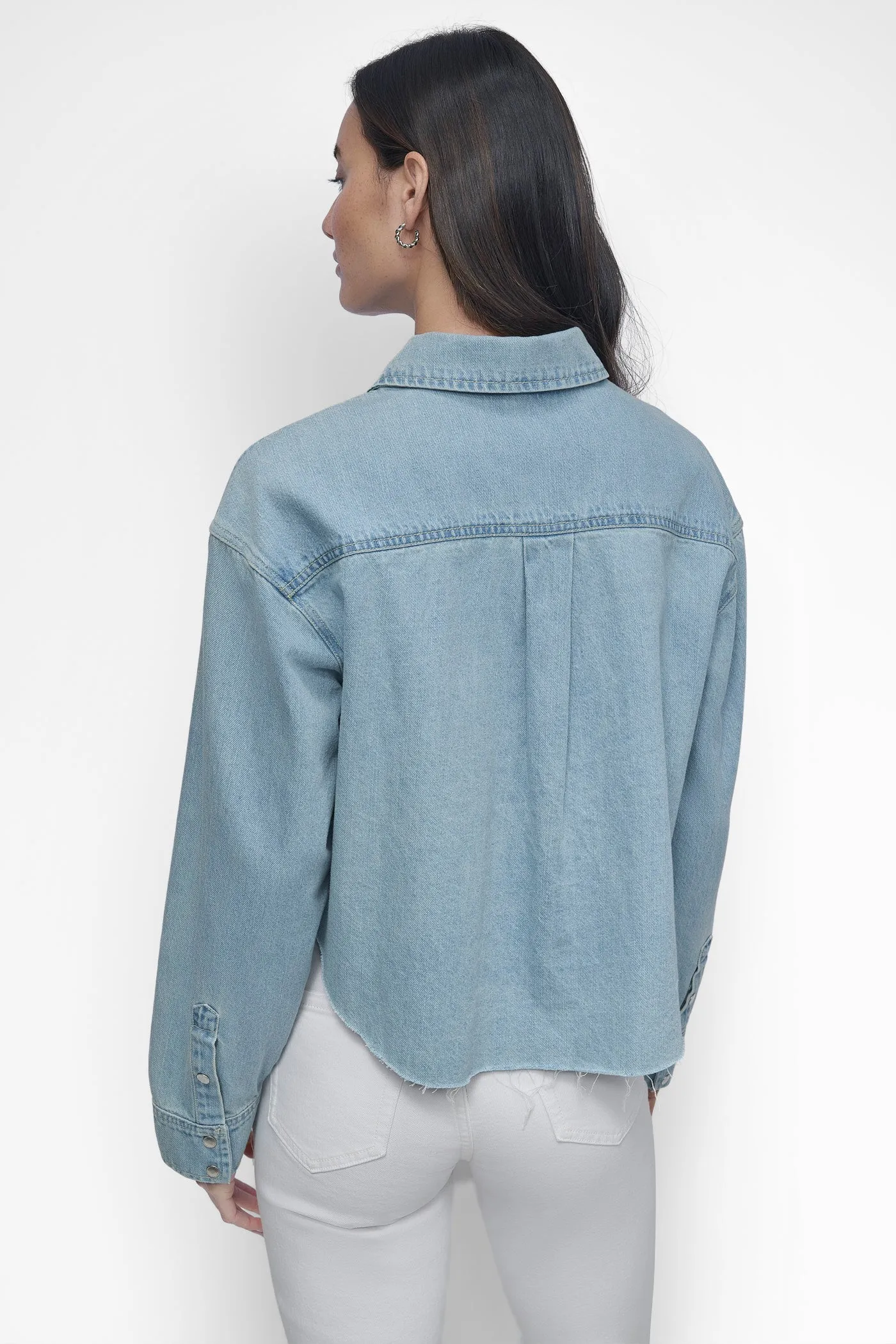CROPPED DROP SHOULDER LOGO SHIRT sold by DKNY product image thumbnail 2