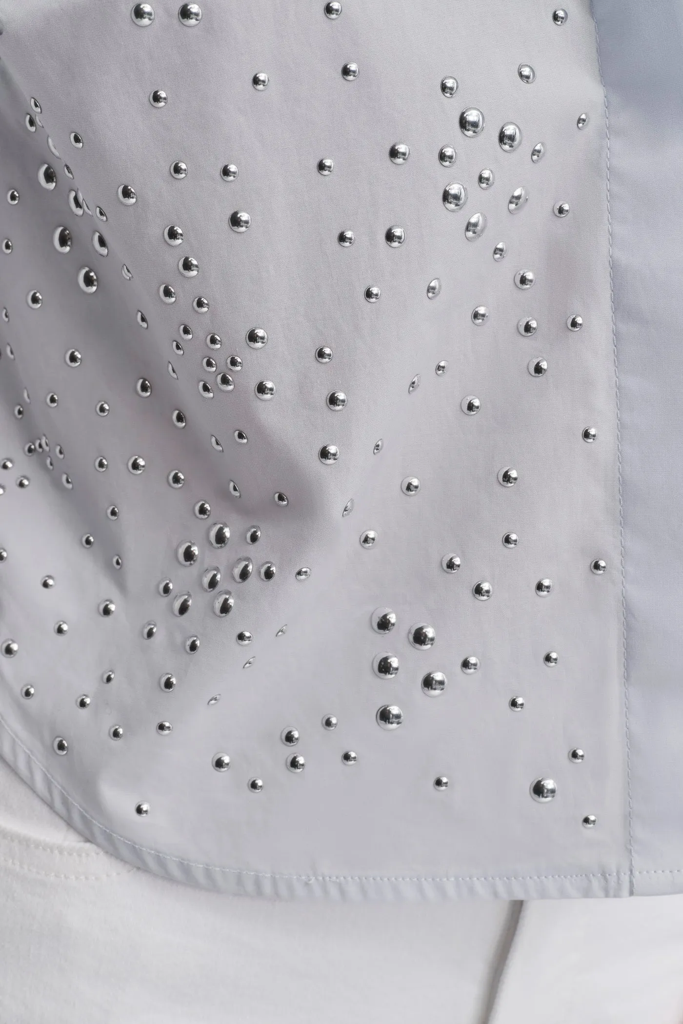 LONG SLEEVE POPLIN TOP WITH DOME STUDS sold by DKNY product image thumbnail 5