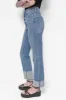 HIGH Rise Length CLASSIC STRAIGHT WITH RAW EDGE PRESSED sold by DKNY
