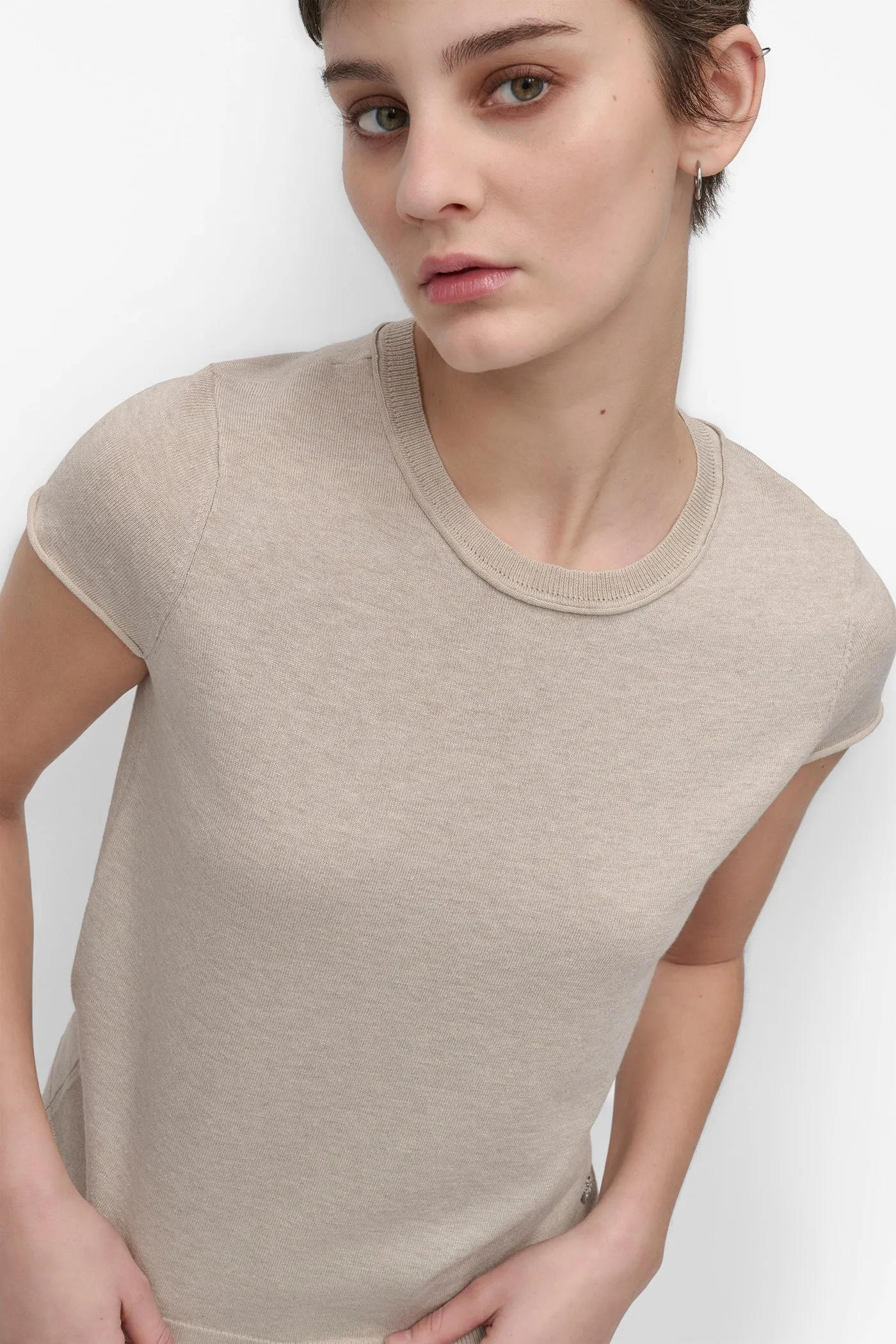 CAP SLEEVE CREW NECK KNIT sold by DKNY product image thumbnail 4