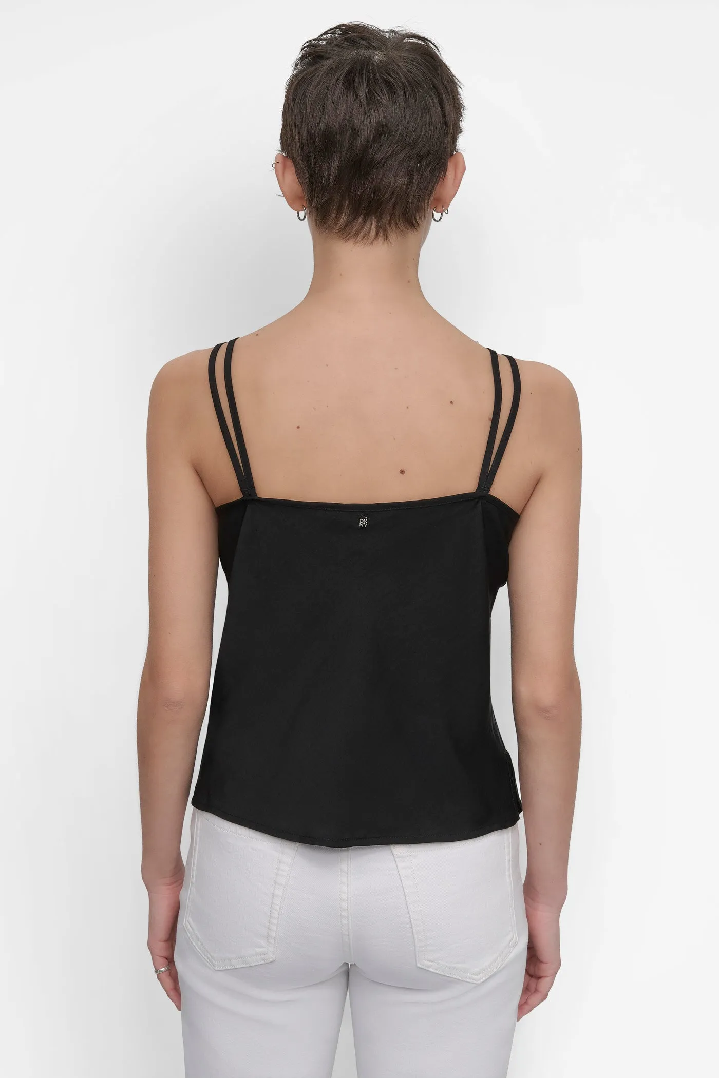 STRAPPY V-NECK CAMI W/ADJUSTABLE STRAPS sold by DKNY product image thumbnail 2