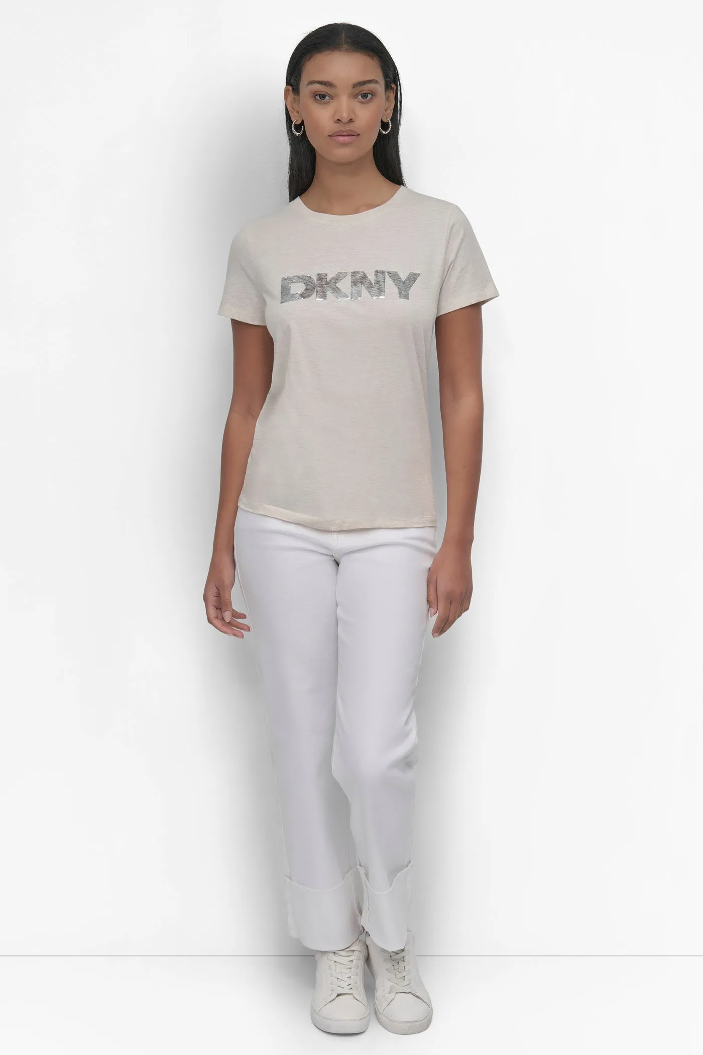 SEQUIN LOGO CREW NECK TEE sold by DKNY product image thumbnail 2