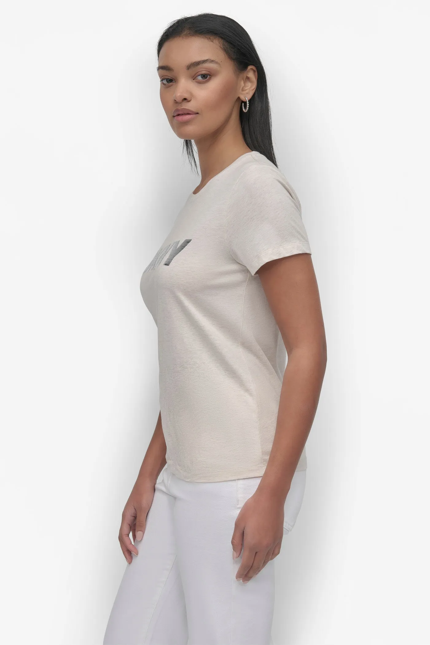 SEQUIN LOGO CREW NECK TEE sold by DKNY product image thumbnail 4