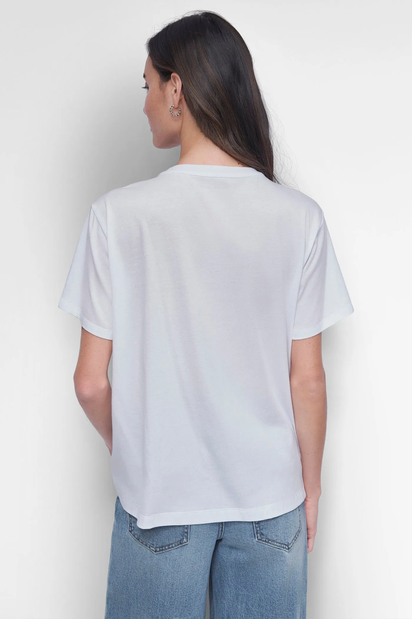RHINESTONE PHOTOREAL LOGO RELAXED CREW NECK TEE sold by DKNY product image thumbnail 2