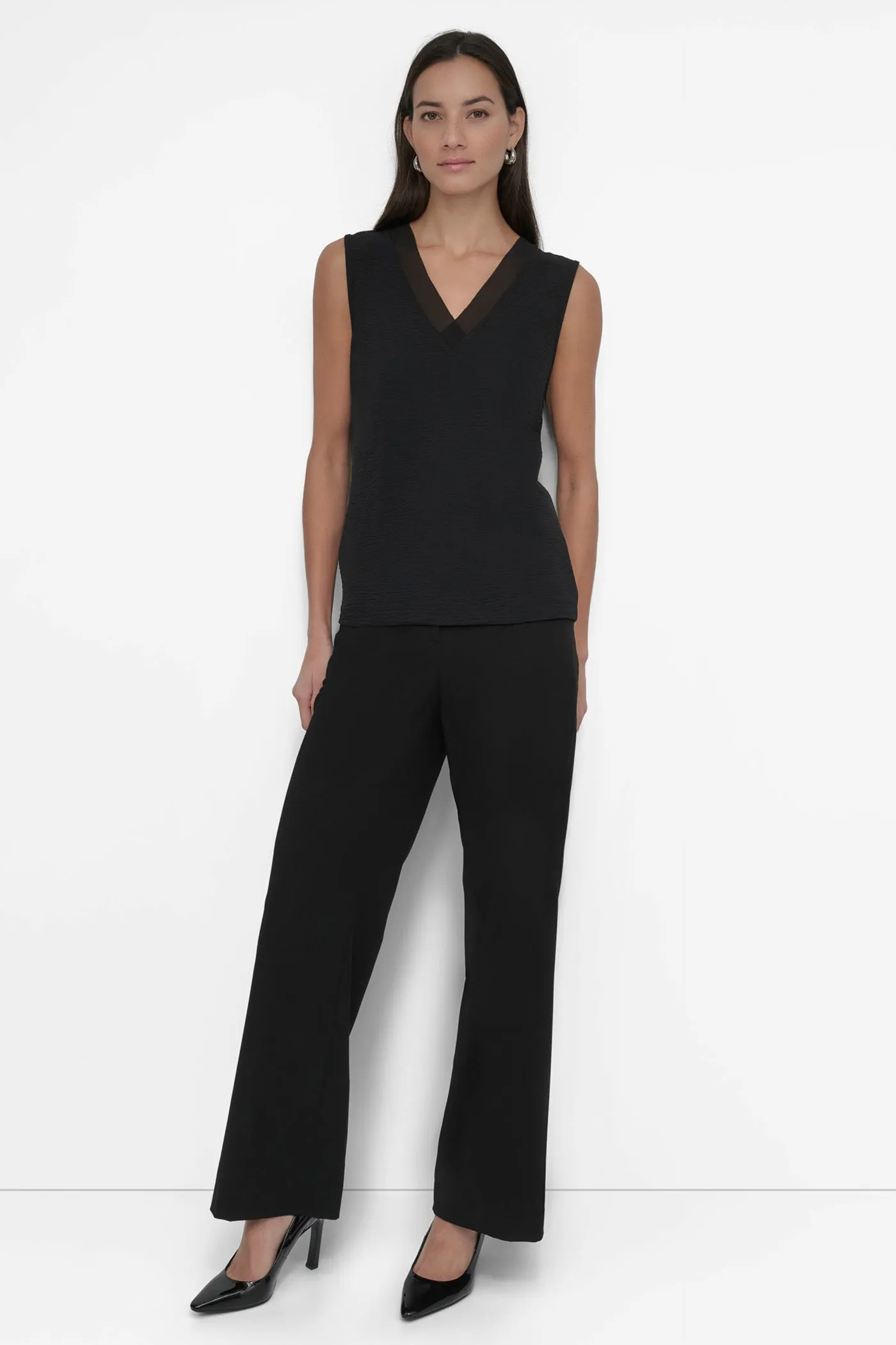 V NECK SLEEVELESS BLOUSE sold by DKNY product image thumbnail 3