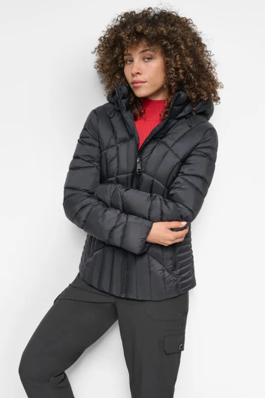HOODED LIGHTWEIGHT PUFFER sold by DKNY