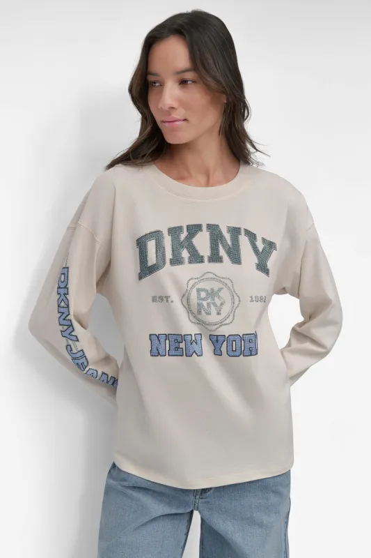 DKNY NEW YORK 89 MULTI COLOR RHINESTONE LOGO sold by DKNY