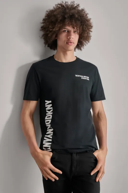 UNCONVENTIONAL REPEATED LOGO TEE sold by DKNY