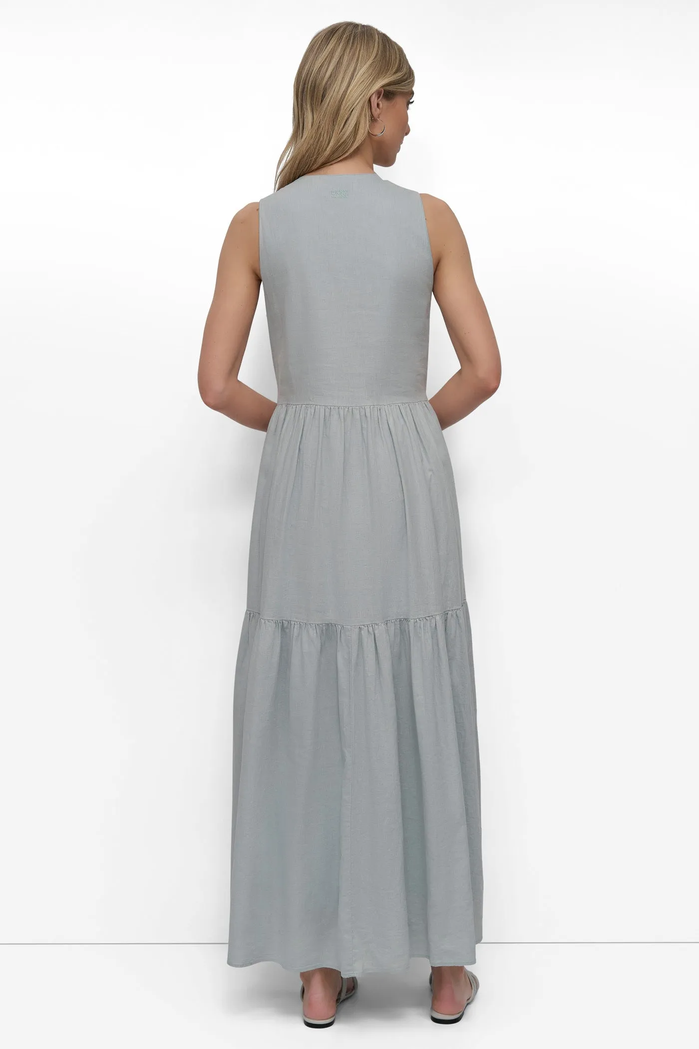 LINEN SLEEVELESS TIERED MAXI sold by DKNY product image thumbnail 2