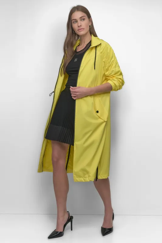COATED SATIN ANORAK sold by DKNY