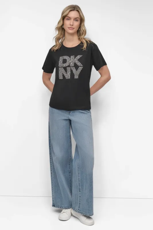 EMBELLISHED LOGO TEE sold by DKNY