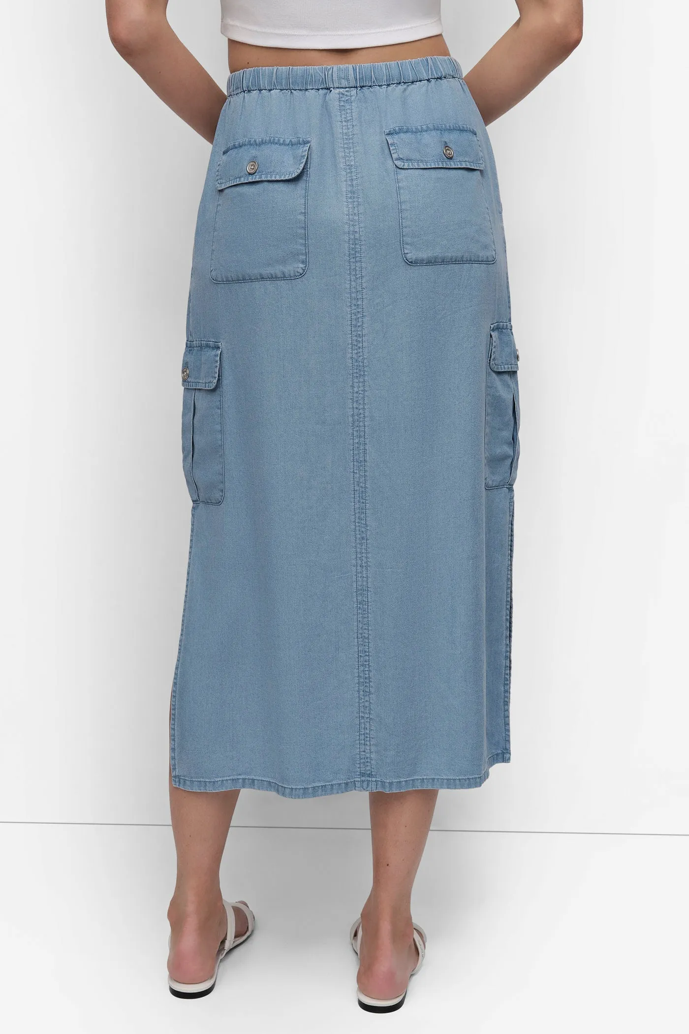 GARMENT DYE TIE WAIST CARGO SKIRT sold by DKNY product image thumbnail 2