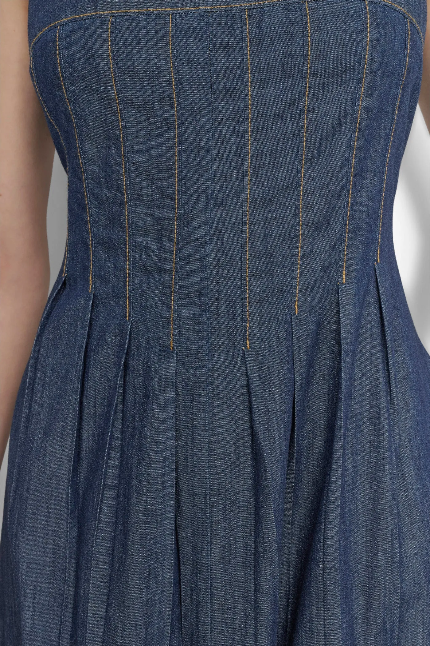 CORSET SITTED DENIM DRESS sold by DKNY product image thumbnail 5