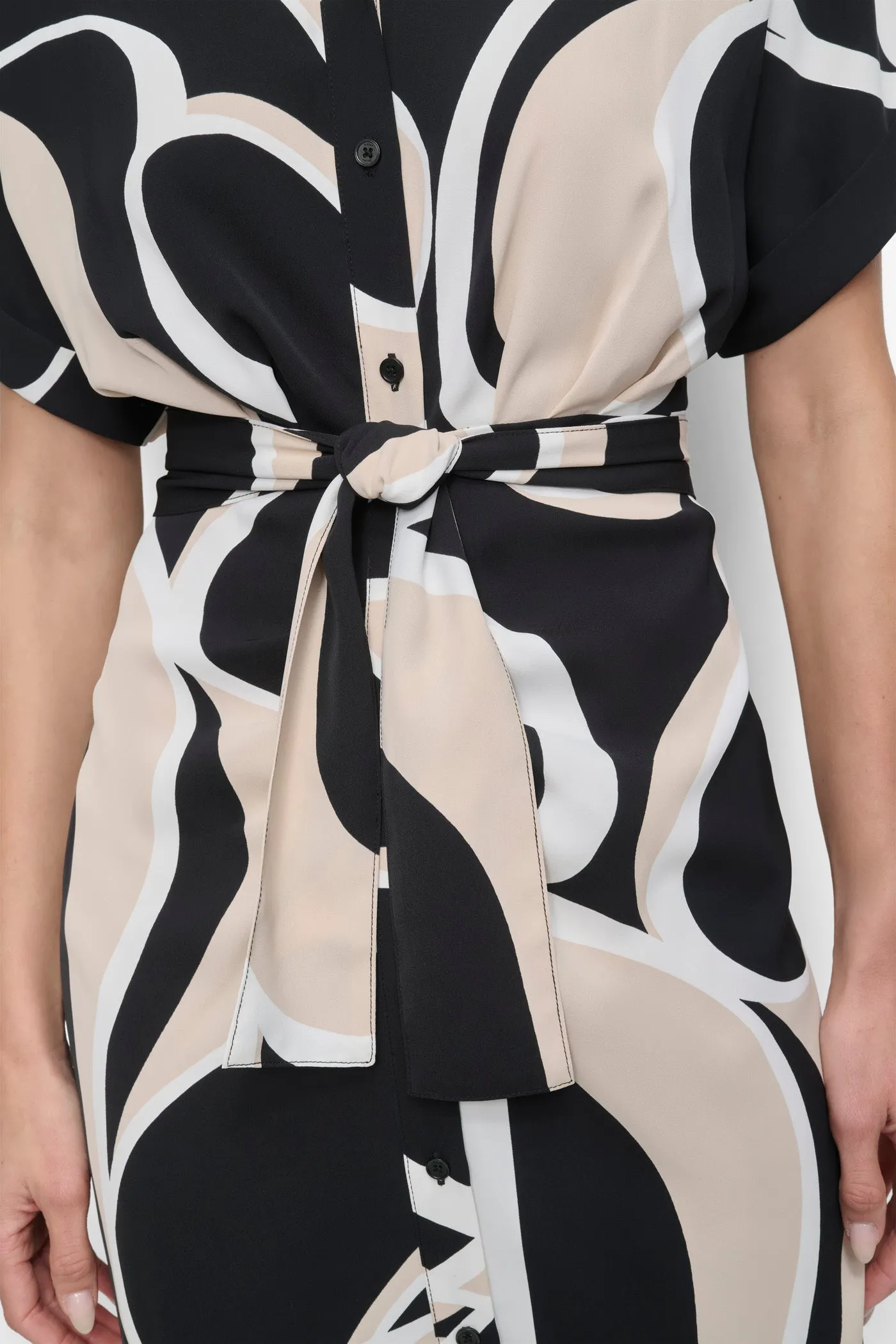 DRAPEY CREPE BELTED MAXI DRESS sold by DKNY product image thumbnail 5