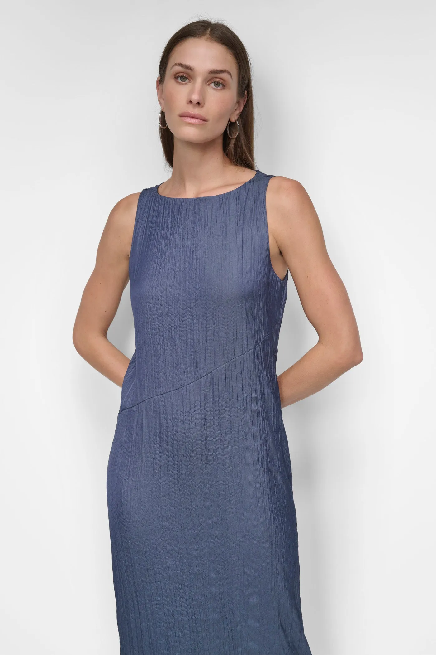 SLEEVELESS BROOMSTICK TWILL MIDI sold by DKNY product image thumbnail 5