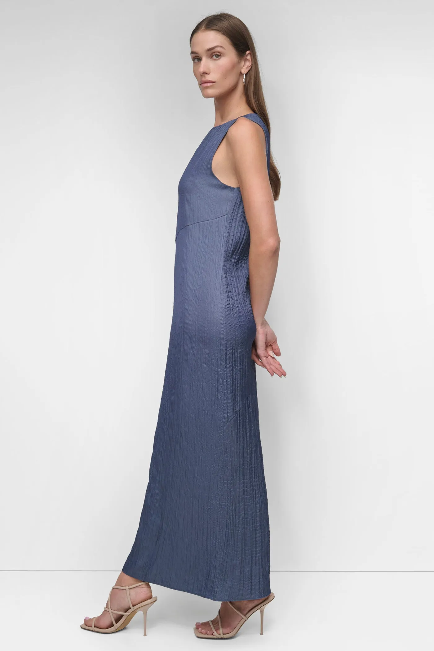 SLEEVELESS BROOMSTICK TWILL MIDI sold by DKNY product image thumbnail 3