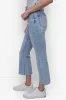 HIGH-RISE RAW EDGE FLARE JEAN sold by DKNY