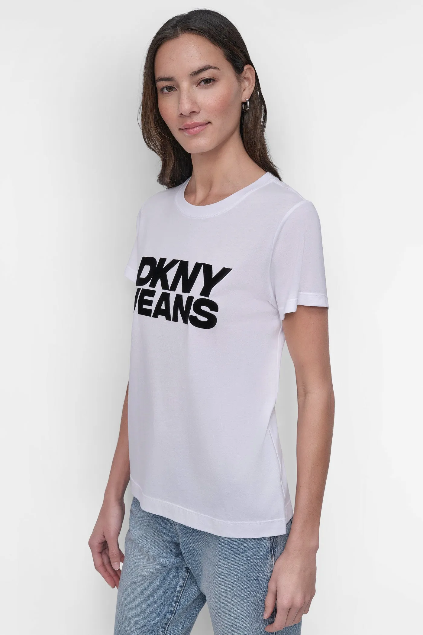 FLOCKED LOGO TEE sold by DKNY product image thumbnail 3
