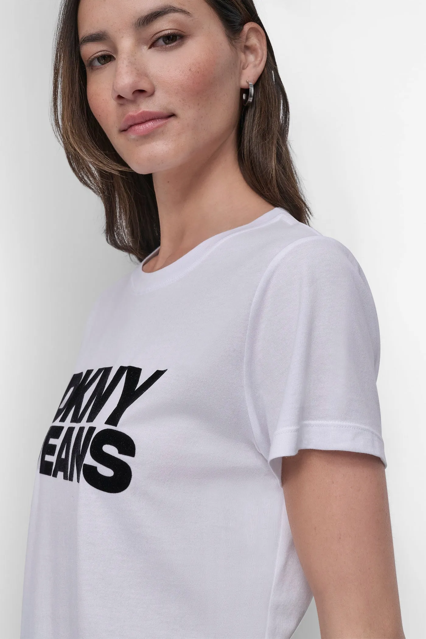 FLOCKED LOGO TEE sold by DKNY product image thumbnail 4