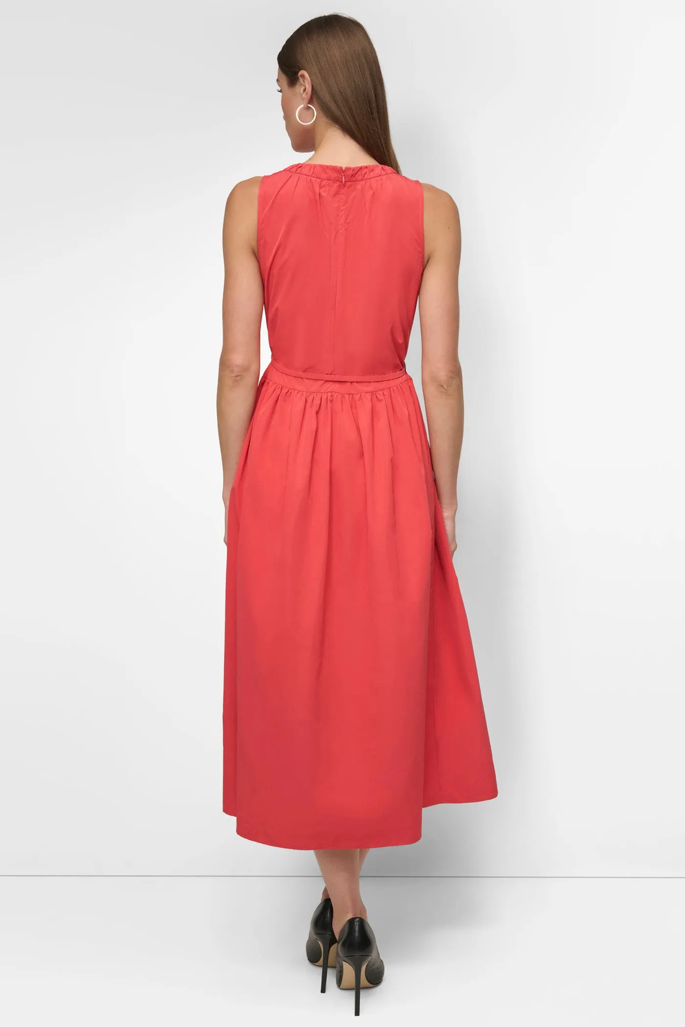 SHIRRING MIDI DRESS WITH BELT sold by DKNY product image thumbnail 2